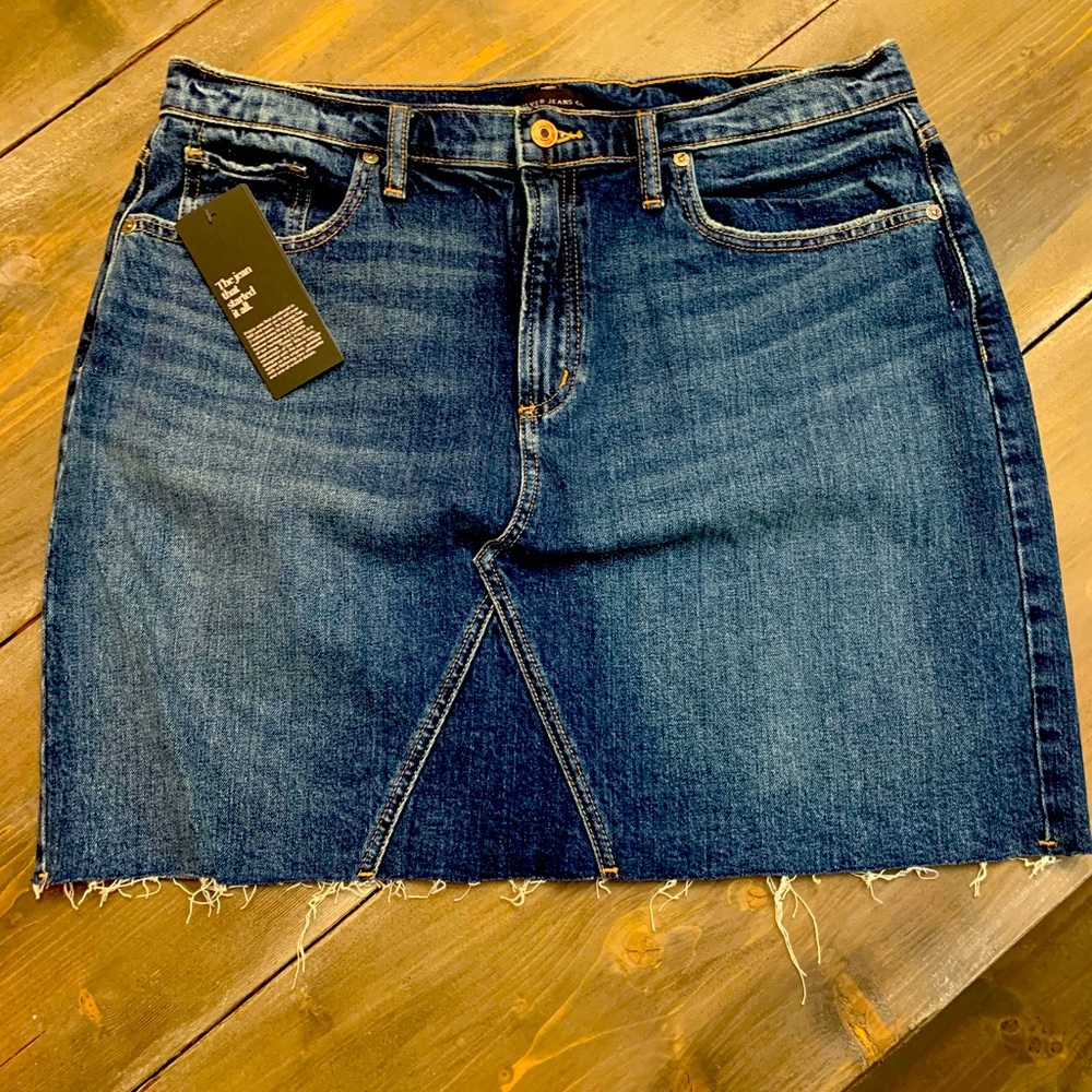 NWT SILVER cut off jean skirt! Size 12